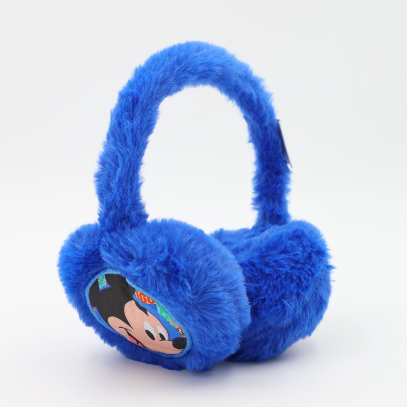 ⁦غطاء اذن شتوي فرو MICKEY MOUSE لون ازرق غامق⁩ - الصورة ⁦1⁩