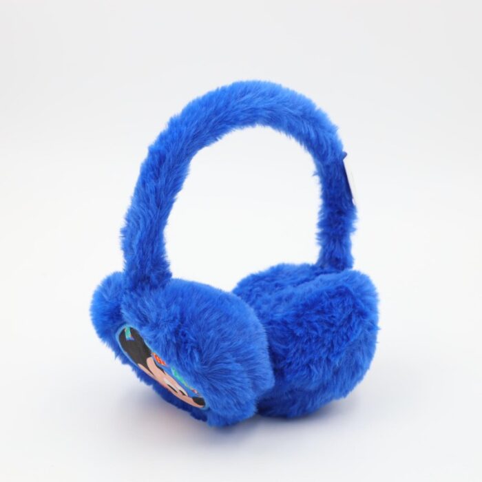 ⁦غطاء اذن شتوي فرو MICKEY MOUSE لون ازرق غامق⁩ - الصورة ⁦2⁩