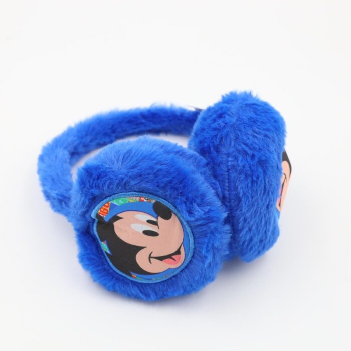 ⁦غطاء اذن شتوي فرو MICKEY MOUSE لون ازرق غامق⁩ - الصورة ⁦4⁩