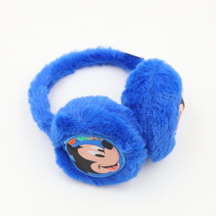 ⁦غطاء اذن شتوي فرو MICKEY MOUSE لون ازرق غامق⁩ - الصورة ⁦5⁩