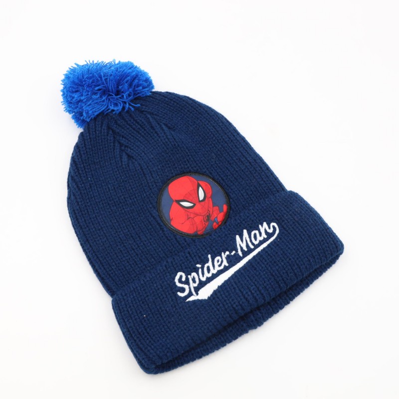 ⁦طاقية صوف منسوجة ديزني SPIDER MAN لون كحلي⁩ - الصورة ⁦1⁩