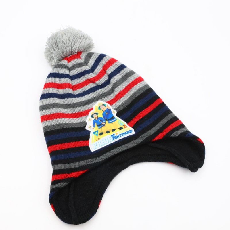 ⁦طاقية صوف مخططة FIRMAN SAM اسود⁩ - الصورة ⁦1⁩