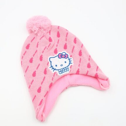 طاقية مع حماية جانبية للاذنين - ديزني HELLO KITTY زهري