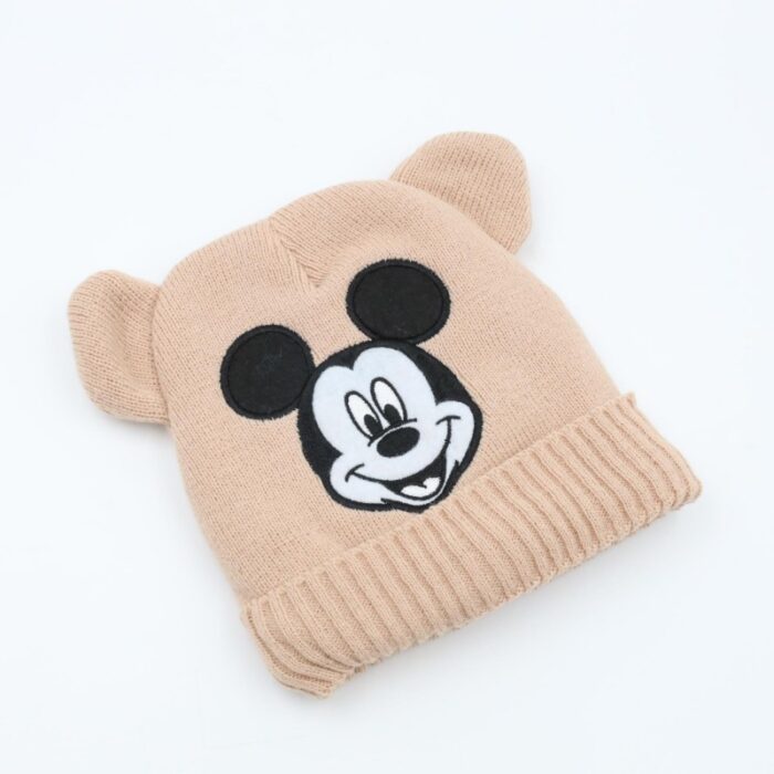 103391575_68de89d810f4a طاقية صوف MICKEY MOUSE عمر 1-3 سنوات بيج - الصورة 1