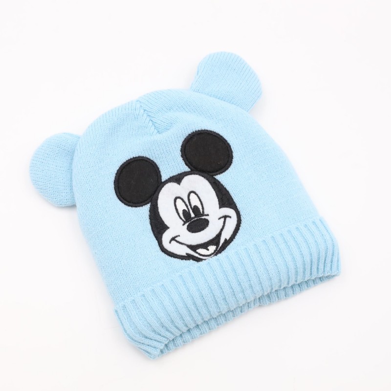 ⁦طاقية صوف MICKEY MOUSE عمر 1-3 سنوات ازرق فاتح⁩ - الصورة ⁦1⁩
