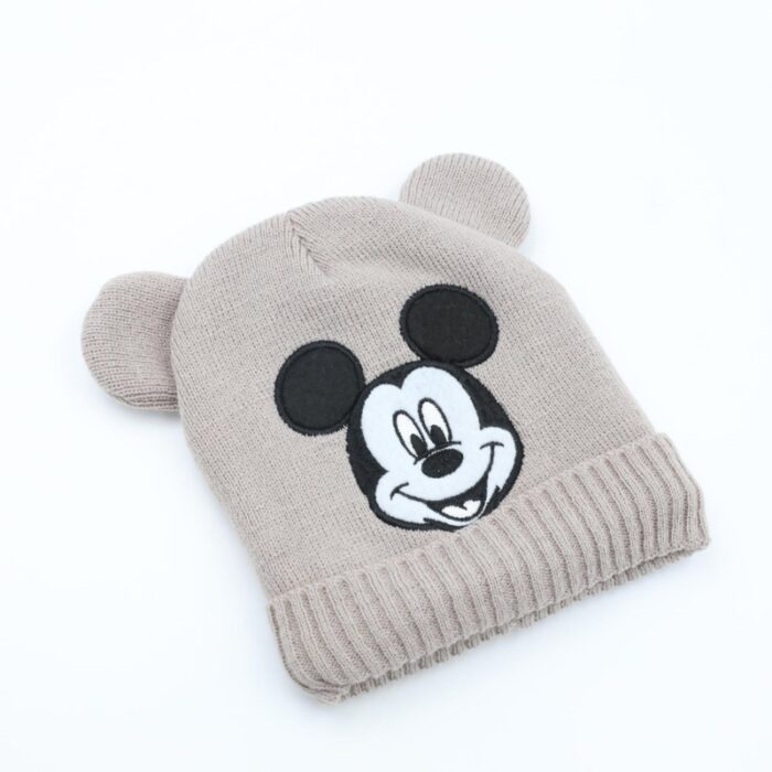 ⁦طاقية صوف MICKEY MOUSE عمر 1-3 سنوات بني فاتح⁩ - الصورة ⁦2⁩