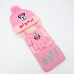 بكج ديزني طاقية +كفوف + لفحة MINNIE MOUSE زهري