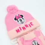 ⁦بكج ديزني طاقية +كفوف + لفحة MINNIE MOUSE زهري⁩ - الصورة ⁦2⁩