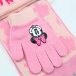 ⁦بكج ديزني طاقية +كفوف + لفحة MINNIE MOUSE زهري⁩ - الصورة ⁦3⁩