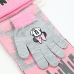 ⁦بكج ديزني طاقية +كفوف + لفحة MINNIE MOUSE سكني⁩ - الصورة ⁦3⁩