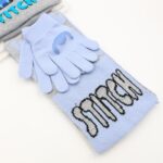 ⁦بكج ديزني طاقية +كفوف + لفحة STITCH بنفسجي ورمادي⁩ - الصورة ⁦4⁩