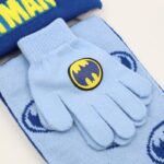 ⁦بكج ديزني طاقية +كفوف + لفحة BATMAN ازرق⁩ - الصورة ⁦3⁩
