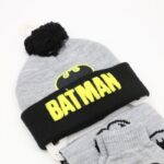 ⁦بكج ديزني طاقية +كفوف + لفحة BATMAN سكني واسود⁩ - الصورة ⁦2⁩