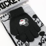 ⁦بكج ديزني طاقية +كفوف + لفحة MICKEY MOUSE اسود وسكني⁩ - الصورة ⁦3⁩