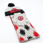 ⁦بكج ديزني طاقية +كفوف + لفحة SPIDER MAN اسود ورمادي⁩ - الصورة ⁦6⁩