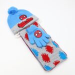 بكج ديزني طاقية +كفوف + لفحة SPIDER MAN ازرق ورمادي