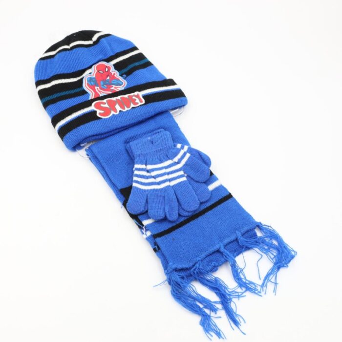 ⁦بكج SPIDER MAN طاقية + كفوف + لفحة لون ازرق⁩ - الصورة ⁦2⁩