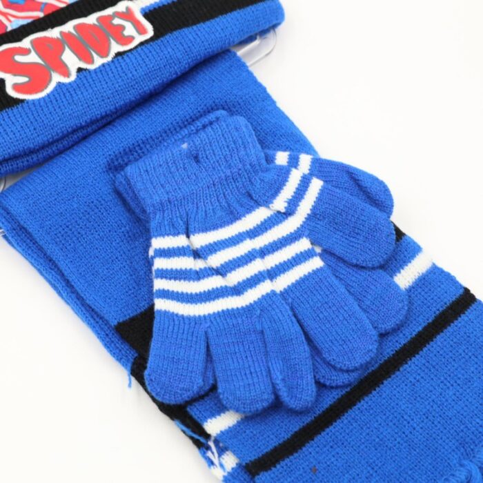 ⁦بكج SPIDER MAN طاقية + كفوف + لفحة لون ازرق⁩ - الصورة ⁦4⁩