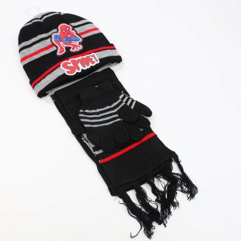 ⁦بكج SPIDER MAN طاقية + كفوف + لفحة لون اسود⁩ - الصورة ⁦1⁩