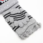 ⁦بكج SPIDER MAN طاقية + كفوف + لفحة لون رمادي وأسود⁩ - الصورة ⁦4⁩