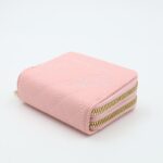 ⁦جزدان ستاتي جلد سحابين حجم صغير لون زهري⁩ - الصورة ⁦3⁩