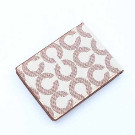 جزدان رجالي شبابي لون عسلي وأبيض