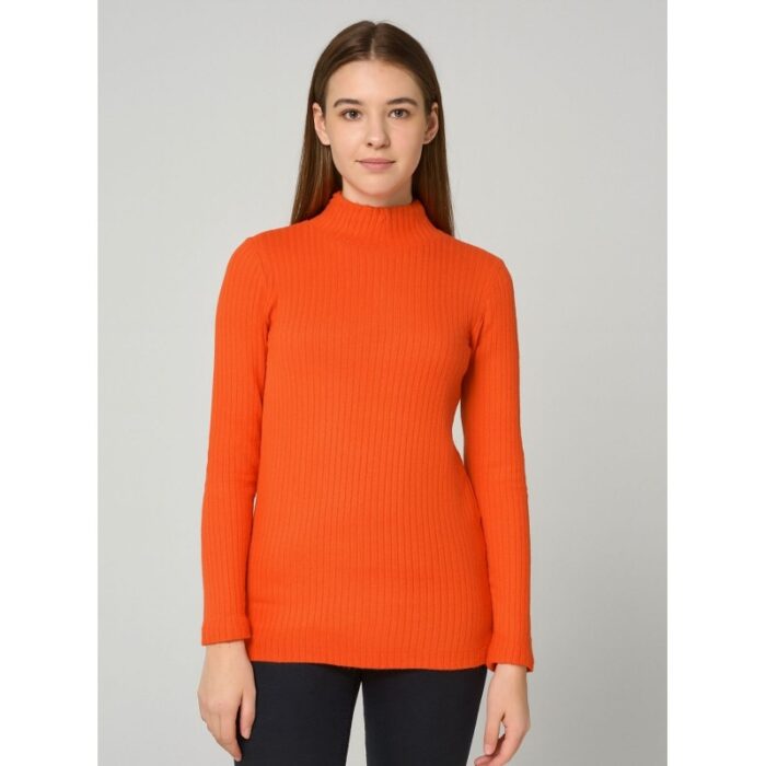 103391653_68e2e5ec05399 بلوزة بودي جولف بأكمام طويلة للنساء لون برتقالي - الصورة 1