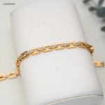 سوار سلسلة مع زركون لون ذهبي