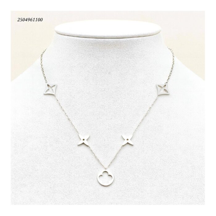 ⁦سلسال ماركة طويل لون فضي⁩ - الصورة ⁦2⁩