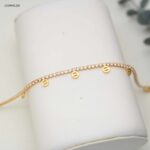 سوار تنس لون ذهبي