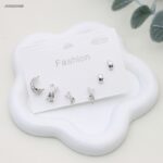 طقم حلوق مجموعة أنيق مع زركون لون فضي