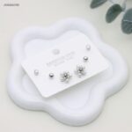 حلق مجموعه ورود ناعمة لون فضي