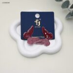 طقم حلوق شكل فراشة ملونة لون ذهبي