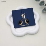 طقم حلوق أنيق زركون مع جهة ملونة لون ذهب و اسود