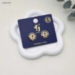 حلق دائري مع زركون لون ذهبي