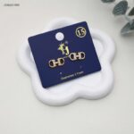 حلق حروف CHD لون ذهبي