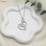 سلسال القلب الإيمانية بلفظ الجلالة الله المرصع بالكريستال لون فضي