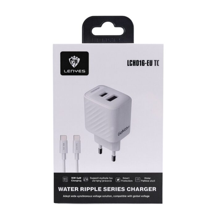 ⁦Lenyes LCH016-EU TC-I – شاحن سريع GaN 30W مع كفالة سنة⁩ - الصورة ⁦2⁩