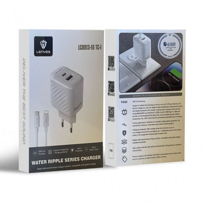 103392379_68e5414023c95 Lenyes LCH013-EU TC-I – شاحن سريع Water Ripple Series مع كفالة سنة - الصورة 1