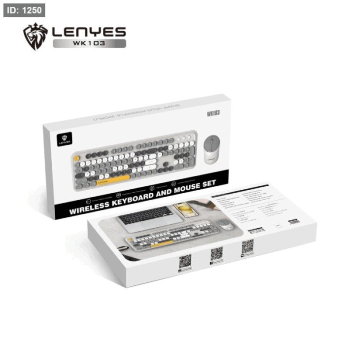 ⁦Lenyes WK103- KEYBOARD + MOUSE SET مع كفالة سنة⁩ - الصورة ⁦2⁩