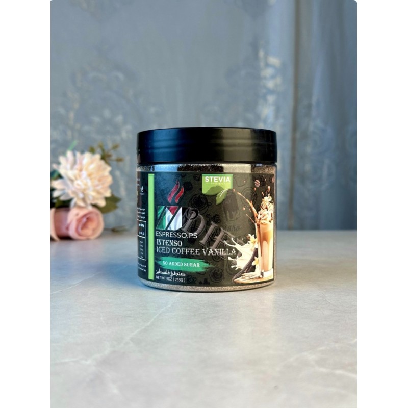 ⁦Intenso Ice Coffee Vanilla Diet Powder 250g By Espresso.ps انتنسو اي كوفي فانيلا دايت⁩ - الصورة ⁦1⁩