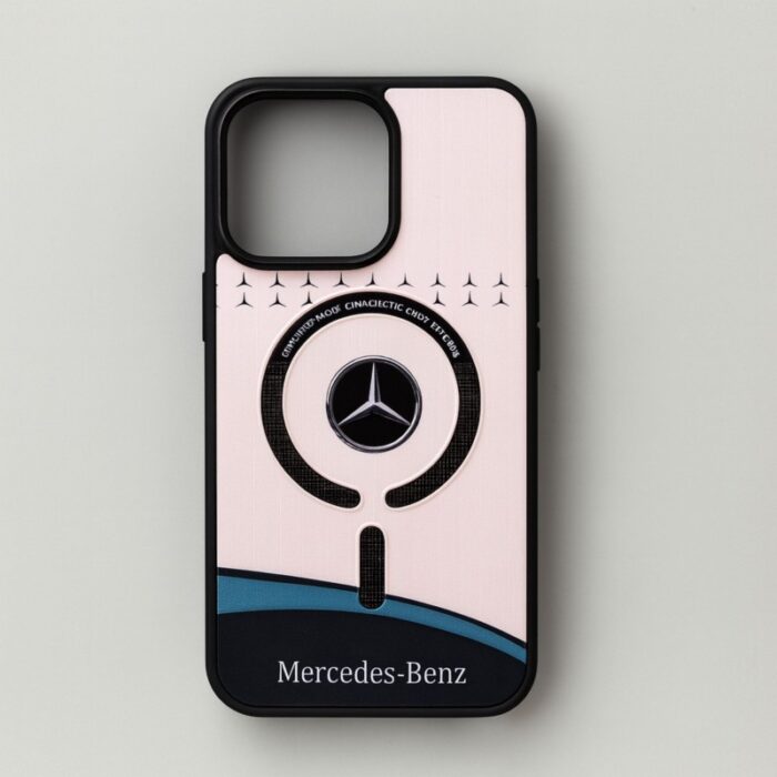 103392588_68e542bb45fa6 كفر جوال ايفون 14 برو ماكس مع حلقة مج سيف جودة عالية تصميم مرسيدس - الصورة 1