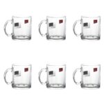 ⁦طقم فناجين / مج 300مل زجاج شفاف عدد 6 مجات⁩ - الصورة ⁦2⁩