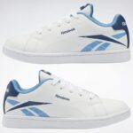 ⁦حذاء ريبوك رويال كومبليت للأطفال لون أبيض وأزرق ونعل أبيض- Reebok Kids' Royal Complete Shoes⁩ - الصورة ⁦9⁩