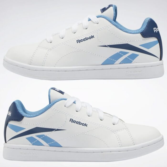 ⁦حذاء ريبوك رويال كومبليت للأطفال لون أبيض وأزرق ونعل أبيض- Reebok Kids' Royal Complete Shoes⁩ - الصورة ⁦9⁩