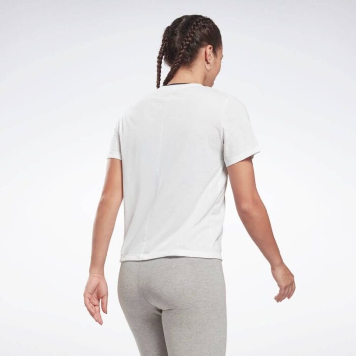 ⁦Reebok Womens' WOR Supremium T-shirt-تيشيرت ريبوك وور سوبرميوم للنساء لون أبيض⁩ - الصورة ⁦3⁩