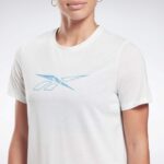 ⁦Reebok Womens' WOR Supremium T-shirt-تيشيرت ريبوك وور سوبرميوم للنساء لون أبيض⁩ - الصورة ⁦5⁩
