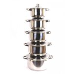 ⁦طقم 5 طناجر ستانلس ستيل⁩ - الصورة ⁦2⁩