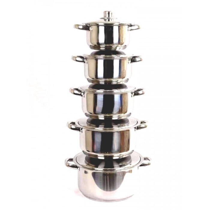 ⁦طقم 5 طناجر ستانلس ستيل⁩ - الصورة ⁦2⁩