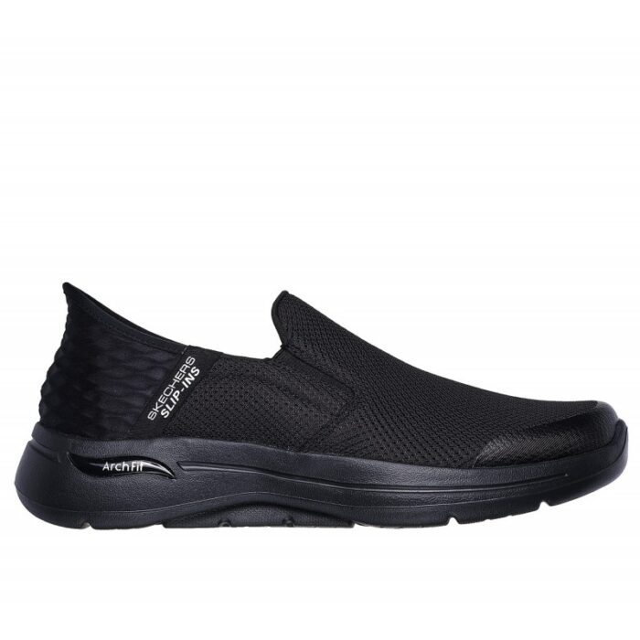 ⁦Skechers Men's Slip-ins: GO WALK Arch Fit - Hands Free Shoes - حذاء سكيتشرز ليب اون: جو ووك ارتش فيت هاند فري للرجال لون أسود⁩ - الصورة ⁦4⁩